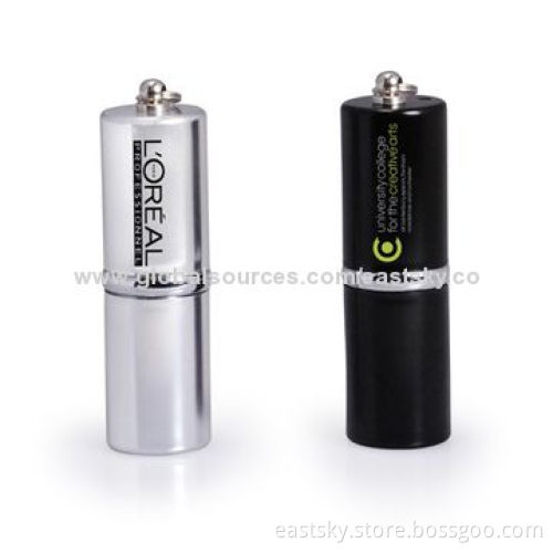 Metal Lipstick USB Drive in Lipstick Design, with 64MB to 32GB Capacity, Waterproof, Dust-proof